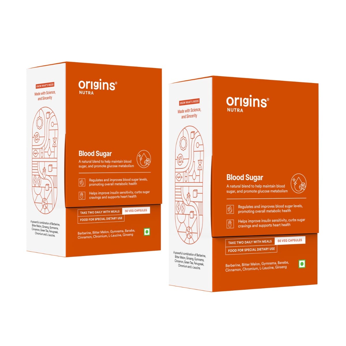 

Origins Nutra Blood Sugar Balance Capsules | Helps in Blood Sugar Level Balance, Aids in Insulin Sensitivity | Gymnema Extract & L-Leucine |GMP Cer...