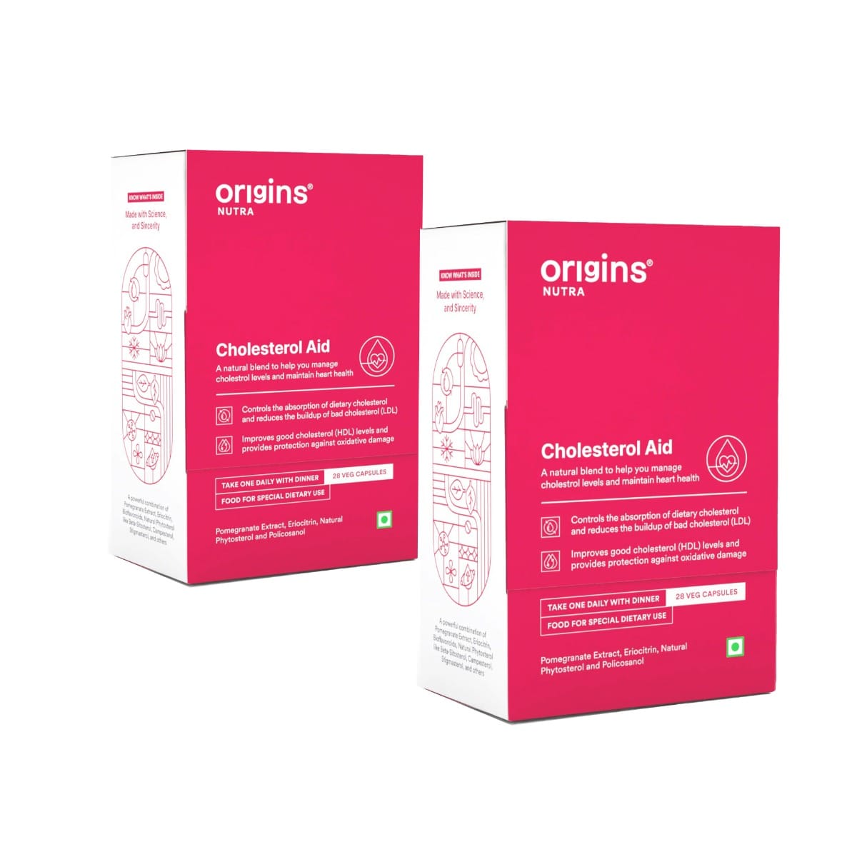 

Origins Nutra Cholesterol Aid |Cholesterol Balance, Helps Reduce LDL, Boosts HDL |Plantsterols, Pomegranate Extract, Eriocitrin, Policosonal | Vega...