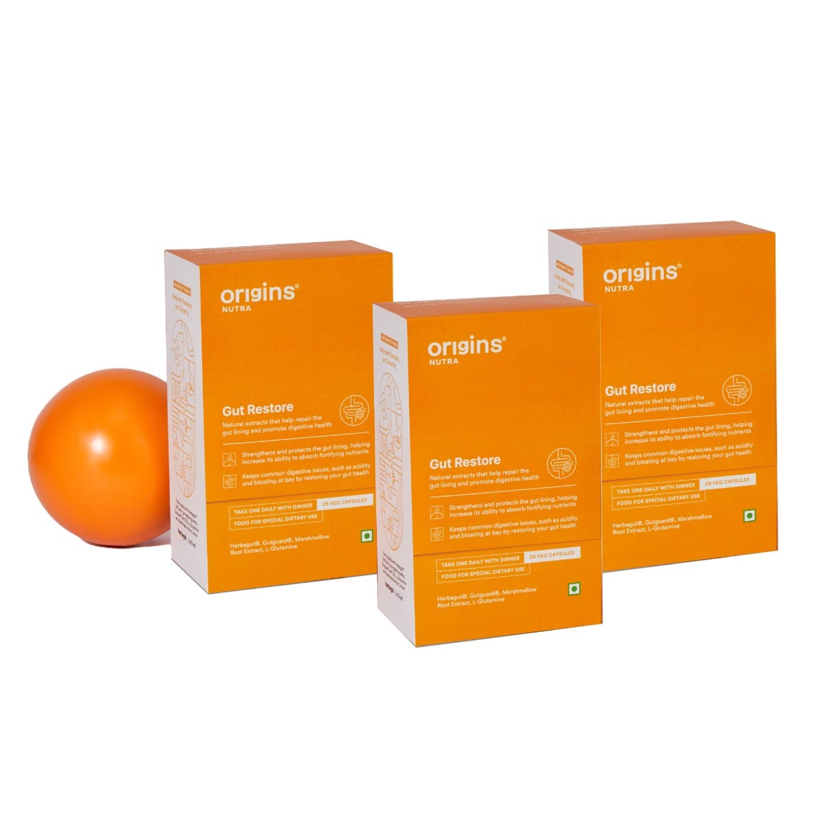 

Origins Nutra Gut Restore| Leaky Gut Supplement| Gut lining,GERD, IBS,Constipation relief Herbal Blend with L-Glutamine| Non-GMO| GMP Certified| Fo...