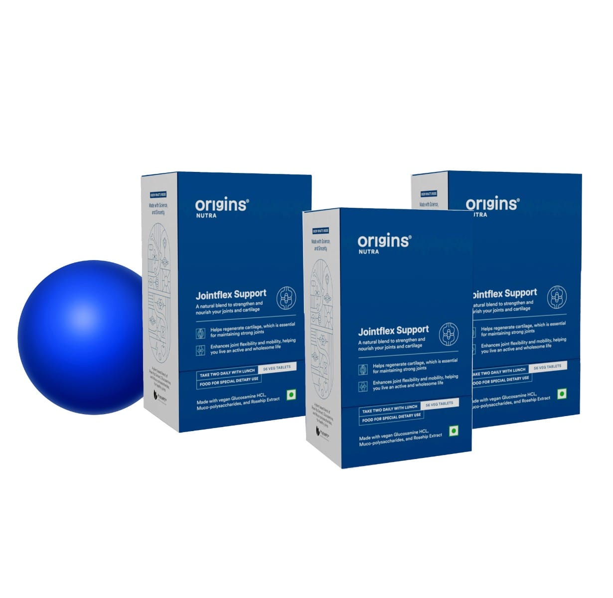 

Origins Nutra Jointflex Support |Regenerate Cartilage, Reduces Joint Inflammation | Glucosamine HCL, Rosehip Extract, Mucopolysaccharides |GMP Cert...