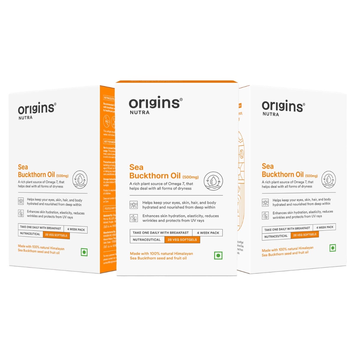 

Origins Nutra Sea Buckthorn Oil |Reduce Wrinkles & Pigmentation, Supports Skin Hydration & Elasticity | Sea Buckthorn Oil | GMP Certified | For Men...