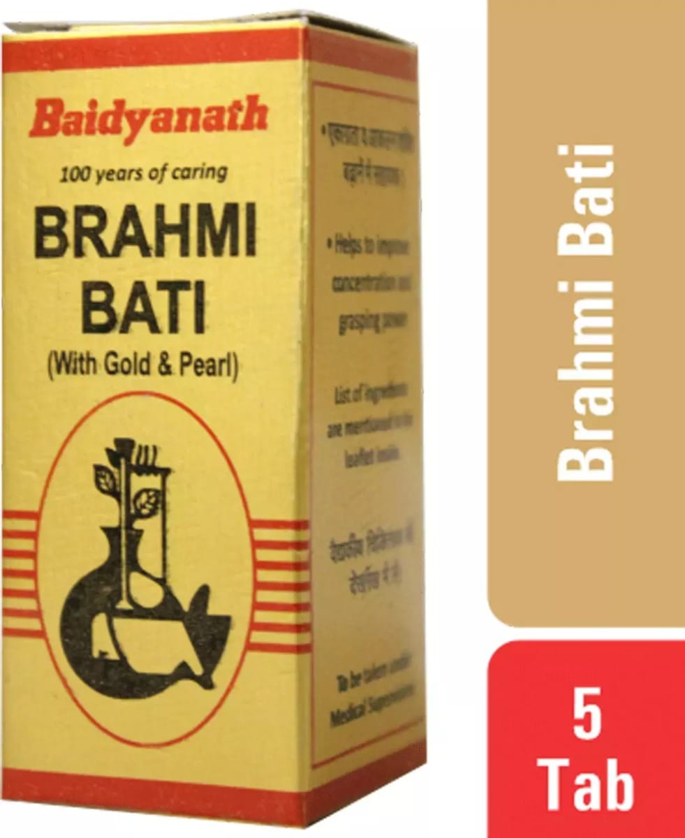 Baidyanath Nagpur Brahmi Bati-Memory Boosters I Helps Relief Stress