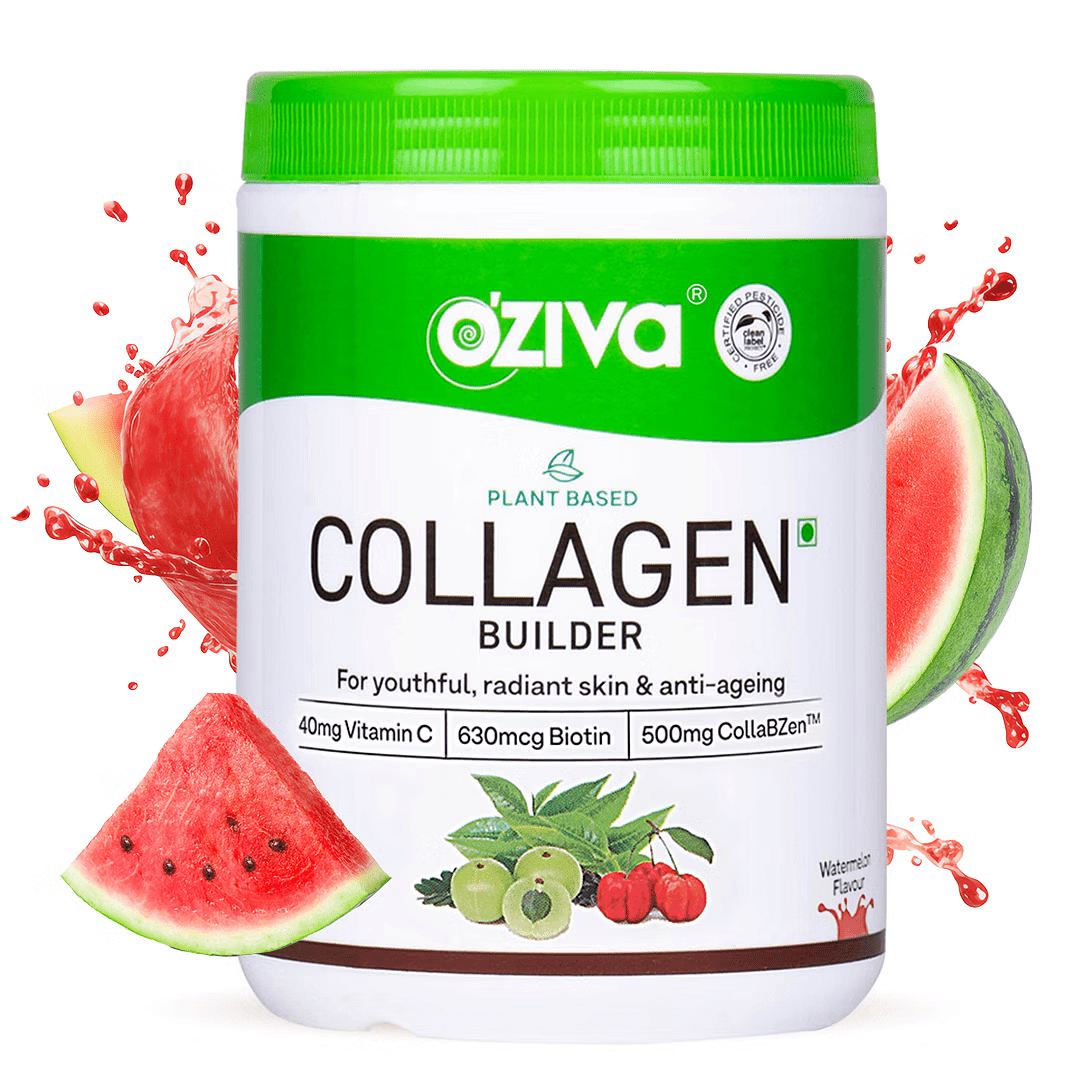 OZiva Collagen Builder for Anti-Ageing & Skin Radiance with Vitamin C, Watermelon-image-36