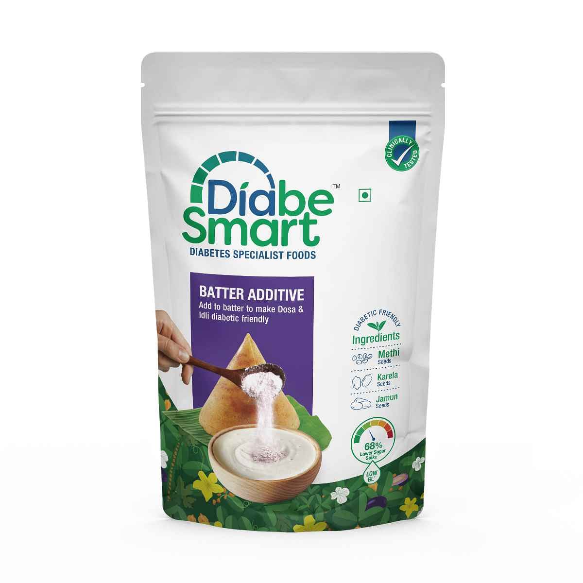 

DiabeSmart - Diabetic Batter Additive for Idli & Dosa Low GI Batter Additive for Sugar Control | Add to Regular Batter for 50% Lower Sugar Spike | ...