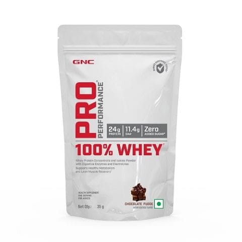 GNC Pro Performance 100% Whey Protein Powder | Boosts Strength & Endurance | Builds Lean Muscles | Fastens Muscle Recovery | Formulated In USA | 24g Protein | 5.5g BCAA | Chocolate Fudge-picture-15