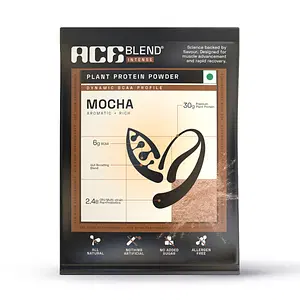 Ace Blend INTENSE, 30G A-Grade Vegan Plant Protein Powder for Men & Women, Sport Use, Complete BCAA Profile, Lean Muscle Growth & Recovery, Rapid Absorption, Gut Friendly | Mocha