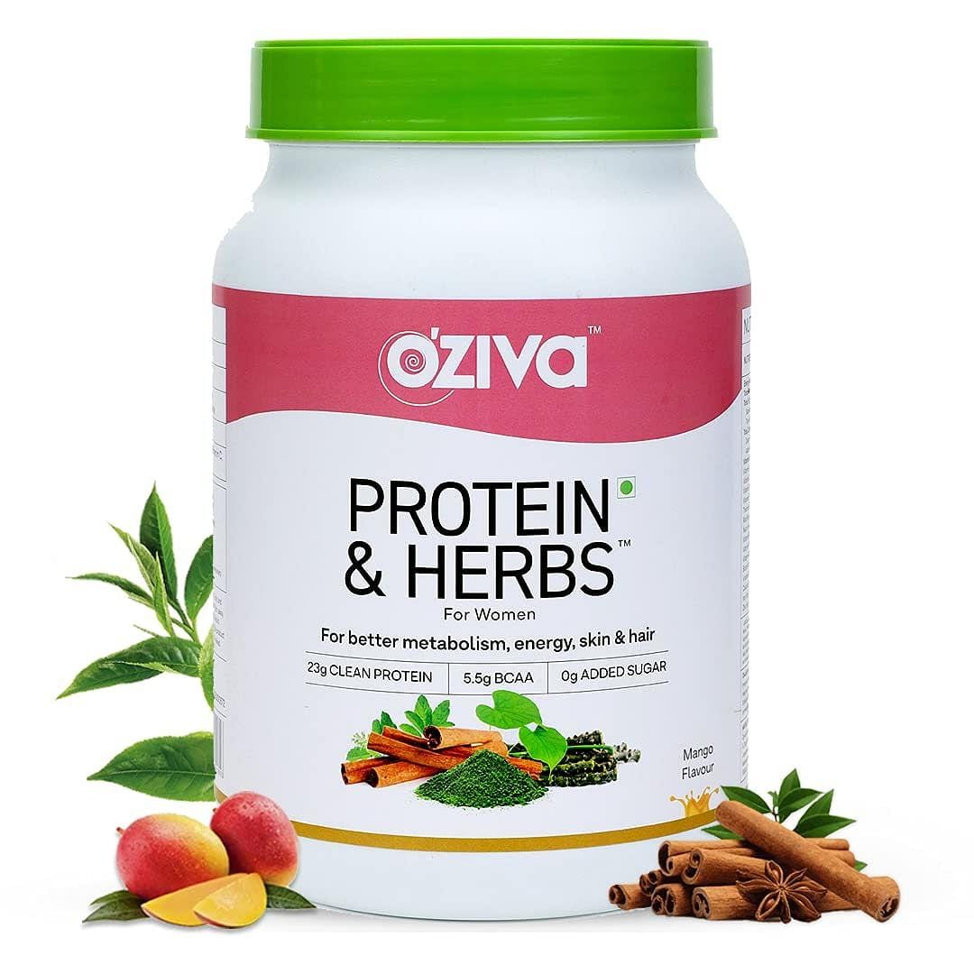 OZiva Protein & Herbs for Women, Mango