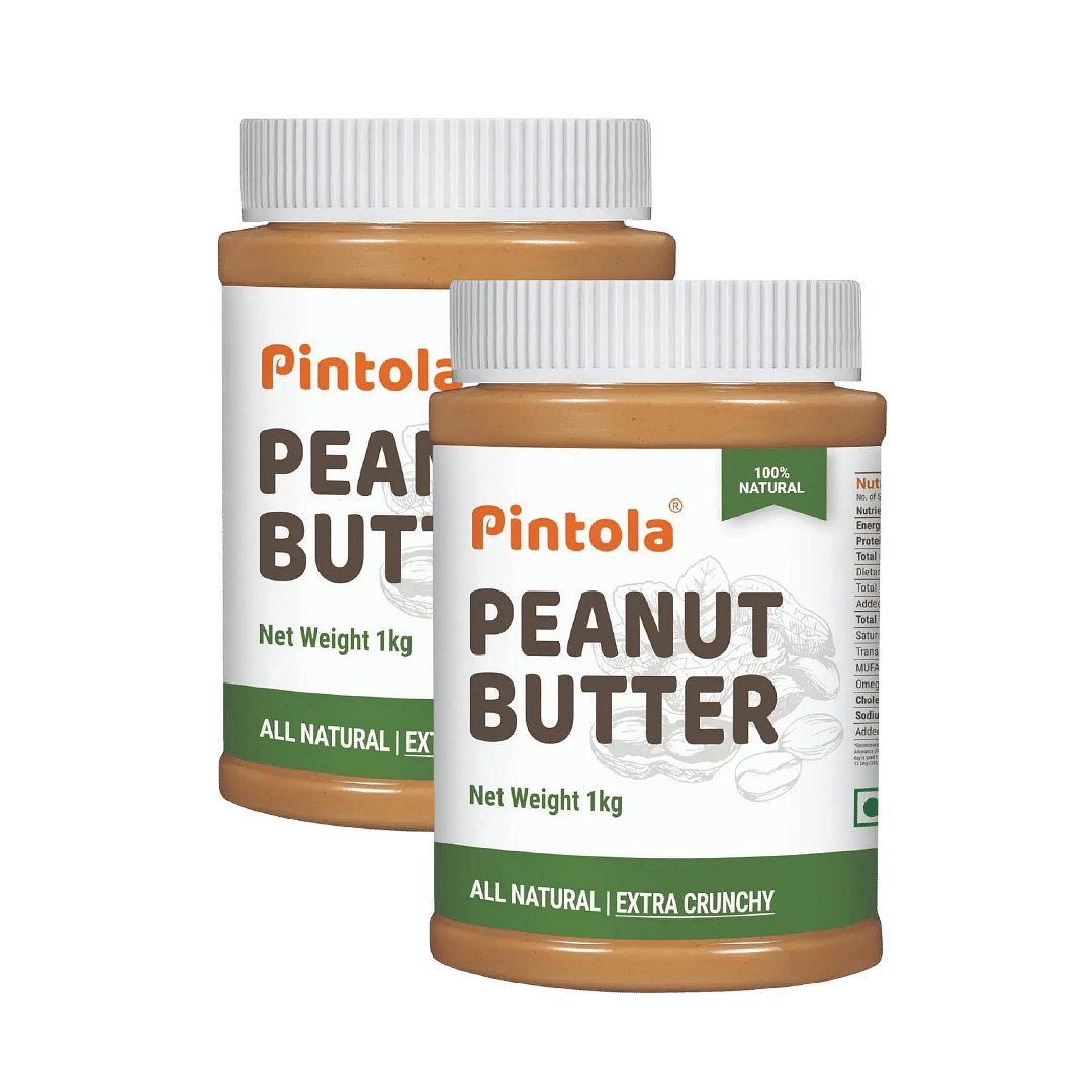 

Pintola All Natural Peanut Butter | Rich in Fiber, 30g Protein | Non GMO, Naturally Gluten Free, Cholesterol Free | Unsweetened, Extra Crunchy, 1kg...