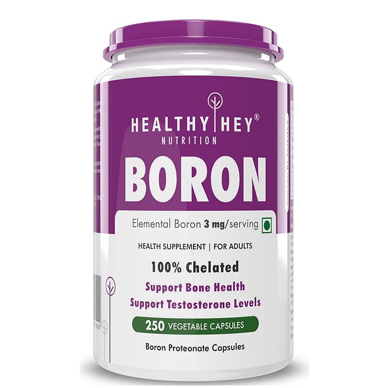 

HealthyHey Nutrition Boron Advanced Chelated - 250 Veggie Capsules - Gluten Free, Non-GMO