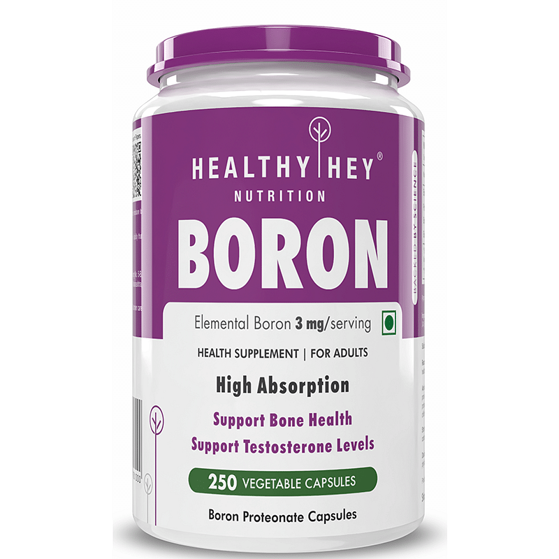 

HealthyHey Nutrition Boron Advanced Chelated - 250 Veggie Capsules - Gluten Free, Non-GMO