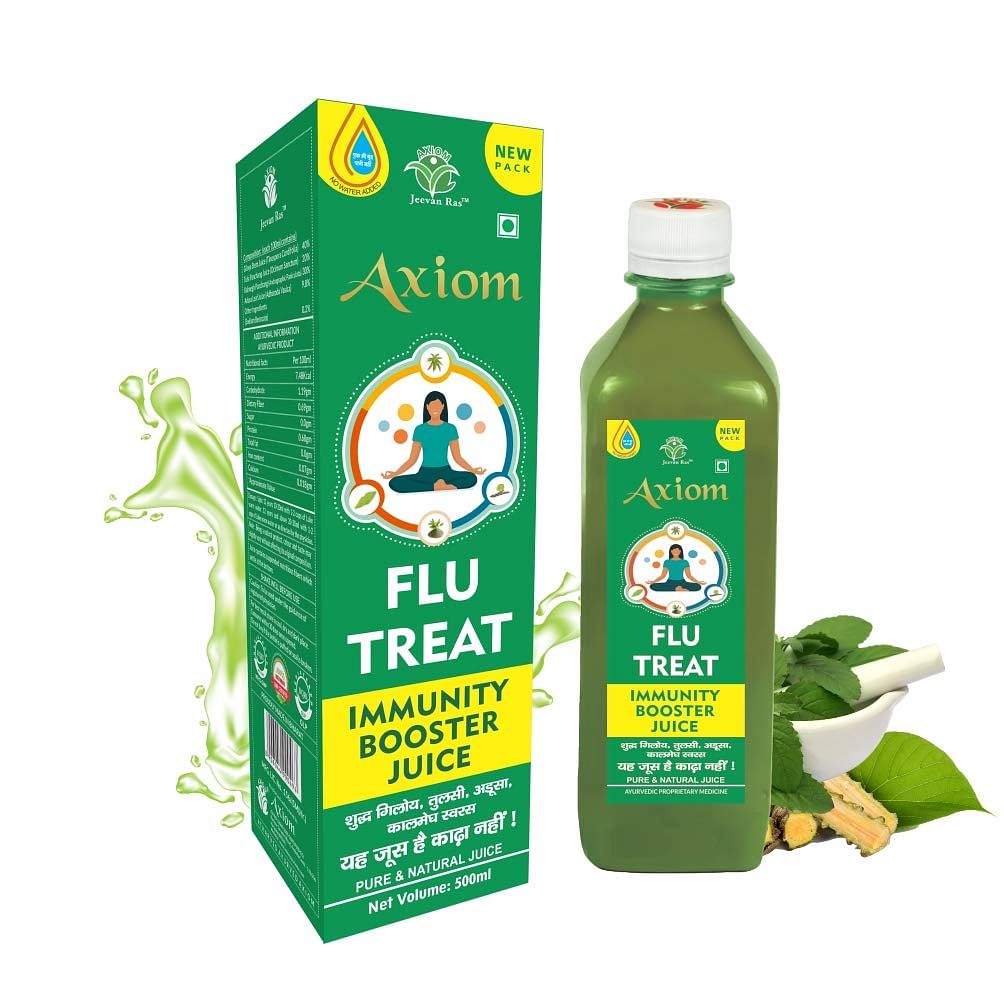 

Axiom Flu Treat Juice (Immunity Booster)|Helpful for Fighting Flu Infections, Cold & Cough - 500ML (Pack of 2)