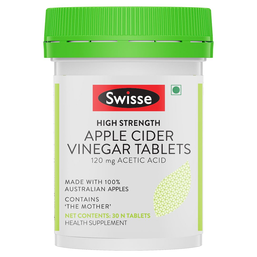 

Swisse High Strength Apple Cider Vinegar Tablets, Contains The Mother, Supports Digestion, Immunity & Healthy Weight Management - 30 Tablets