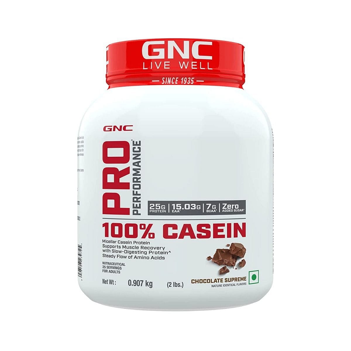 GNC Pro Performance 100% Micellar Casein | Overnight Muscle Recovery | Helps Stay Full | Prevents Long-Term Fatigue | Fuels Muscle Gains | 25g Protein | 15g EAA | 7g BCAA | Chocolate Supreme-picture-10