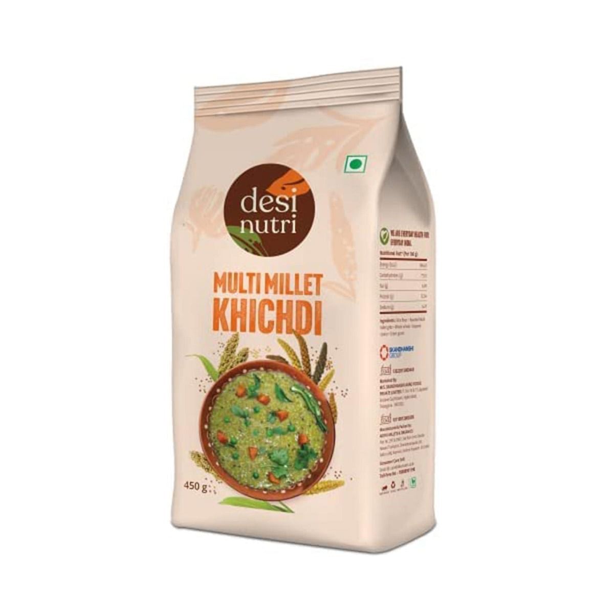 

Desi Nutri Multi Millet Khichdi Mix - 450gm | Easy & Ready to Cook | Rich in Protein & High Fiber Kichidi Mix