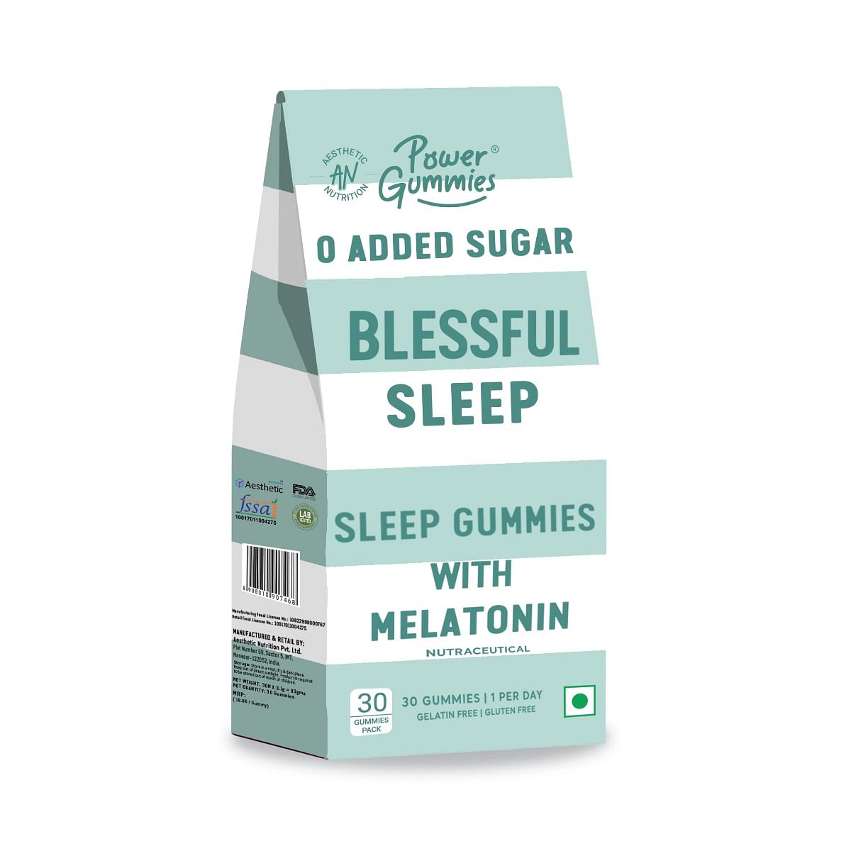 

Power Gummies Blessful Beauty Sleep Gummies with Melatonin, Vitamin for Deep Sleep 30 Gummies Now with 0 Added Sugar