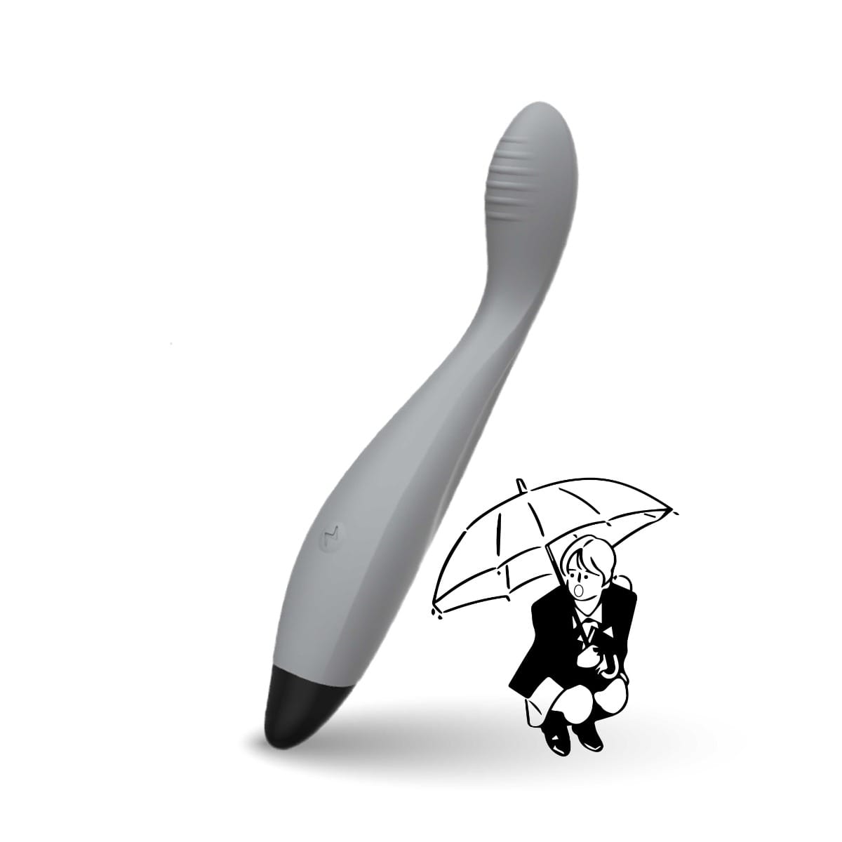 Peppy G-Digger Full Body Electric Massager | Flexible Neck | Ergonomic Handle | Waterproof & Rechargeable | 10 Speeds Modes | Body Safe Silicone | Vibrator for girls | 101 days Warranty (Black)