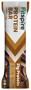 Fitspire Protein Bar - Choco Fudge Flavor, 60 gm | with 20.5 gm Whey Blend Protein | Snack Bar for Energy, Hunger Satisfaction & Performance Boost with No Artificial Preservatives
