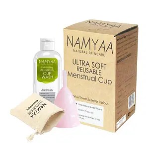 Namyaa Ultra Soft Medium Reusable Menstrual Cup | 100% Medical Grade Silicone| FDA Compliant