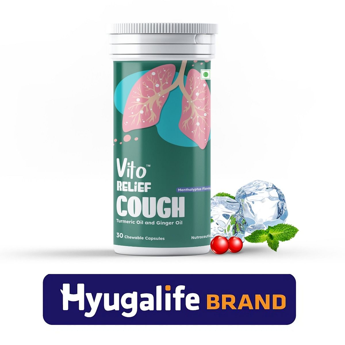 

Vito Relief Cough - 30 chewable capsules, Quick Relief from Sore, Itchy and Scratchy Throat, Natural ingredients, Sugar free; Turmeric Oil & Ginger...