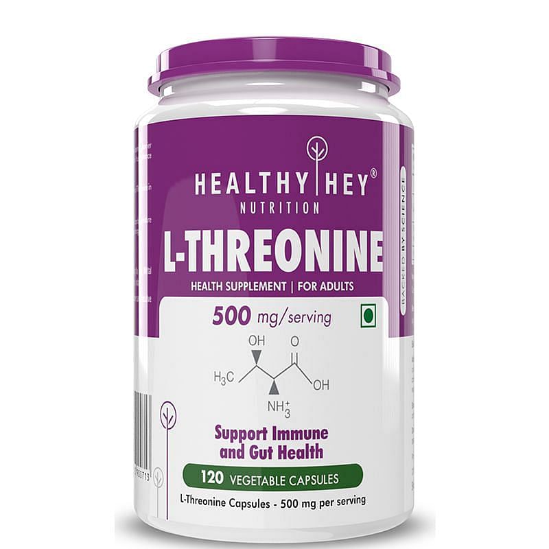 

HealthyHey Nutrition L-Threonine - Essential Amino Acid - 500mg - 120 Veg Capsules