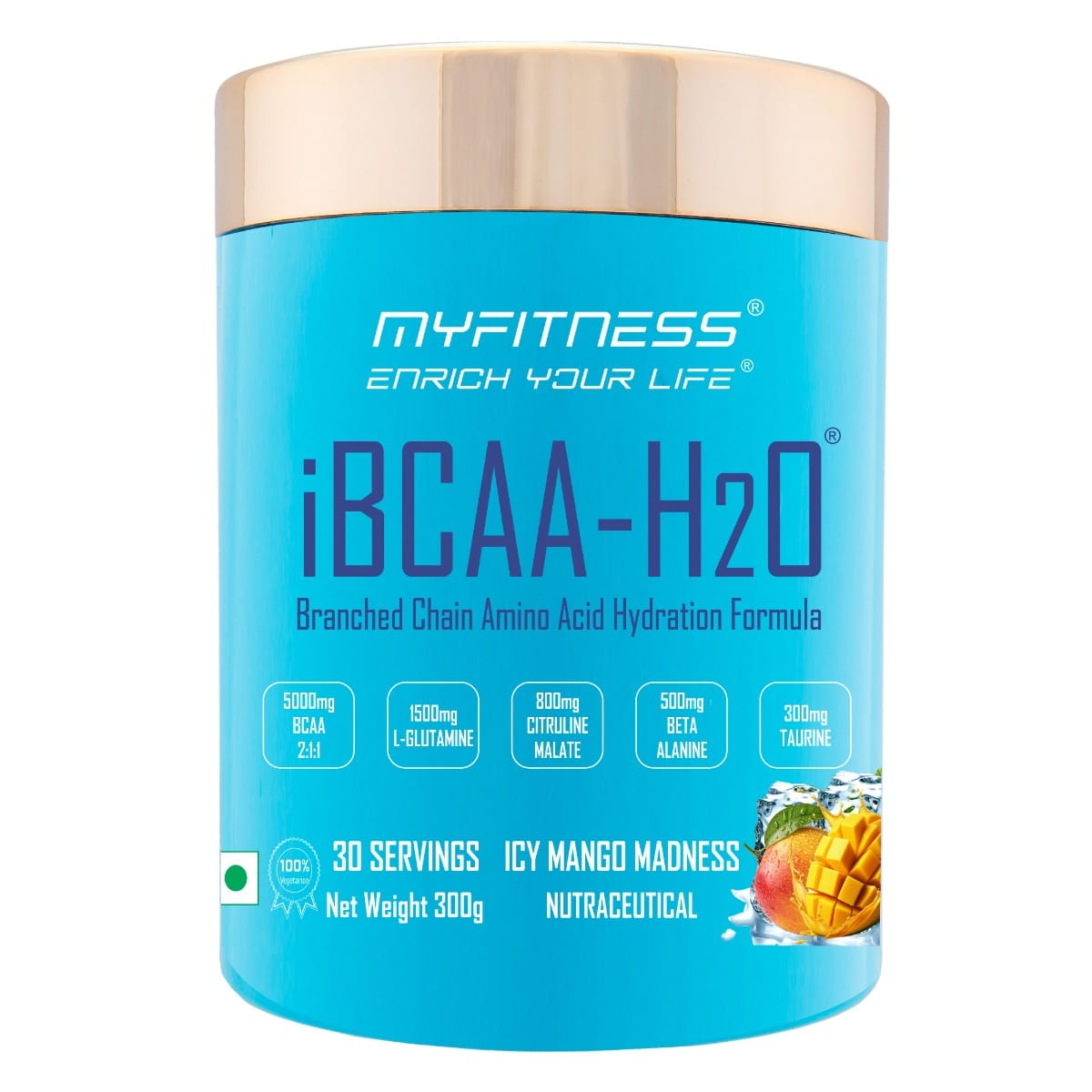 

MYFITNESS ® iBCAA-H2O - ICY MANGO MADNESS (300GMS)