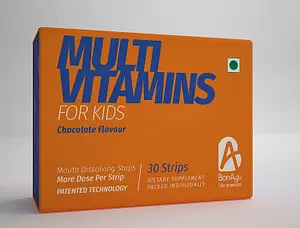 BonAyu Multivitamin Dietary Supplements For Kids to enhance Immunity and growth Mouth Dissolving Strips