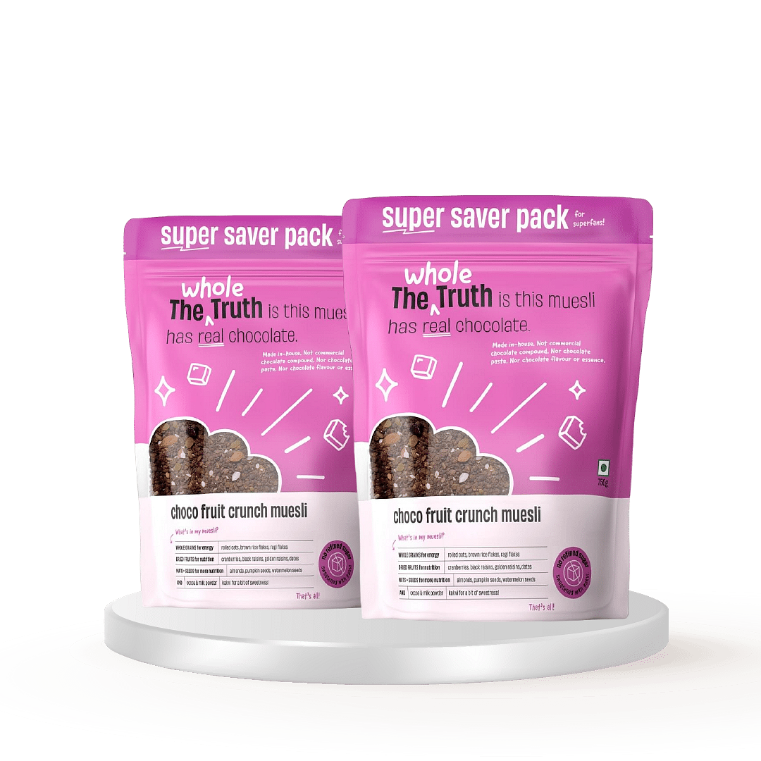 

The Whole Truth Foods - SUPERSAVER Breakfast Muesli - Choco Fruit Crunch - 750g - Made with REAL Chocolate - No added flavour, No artificial colour...