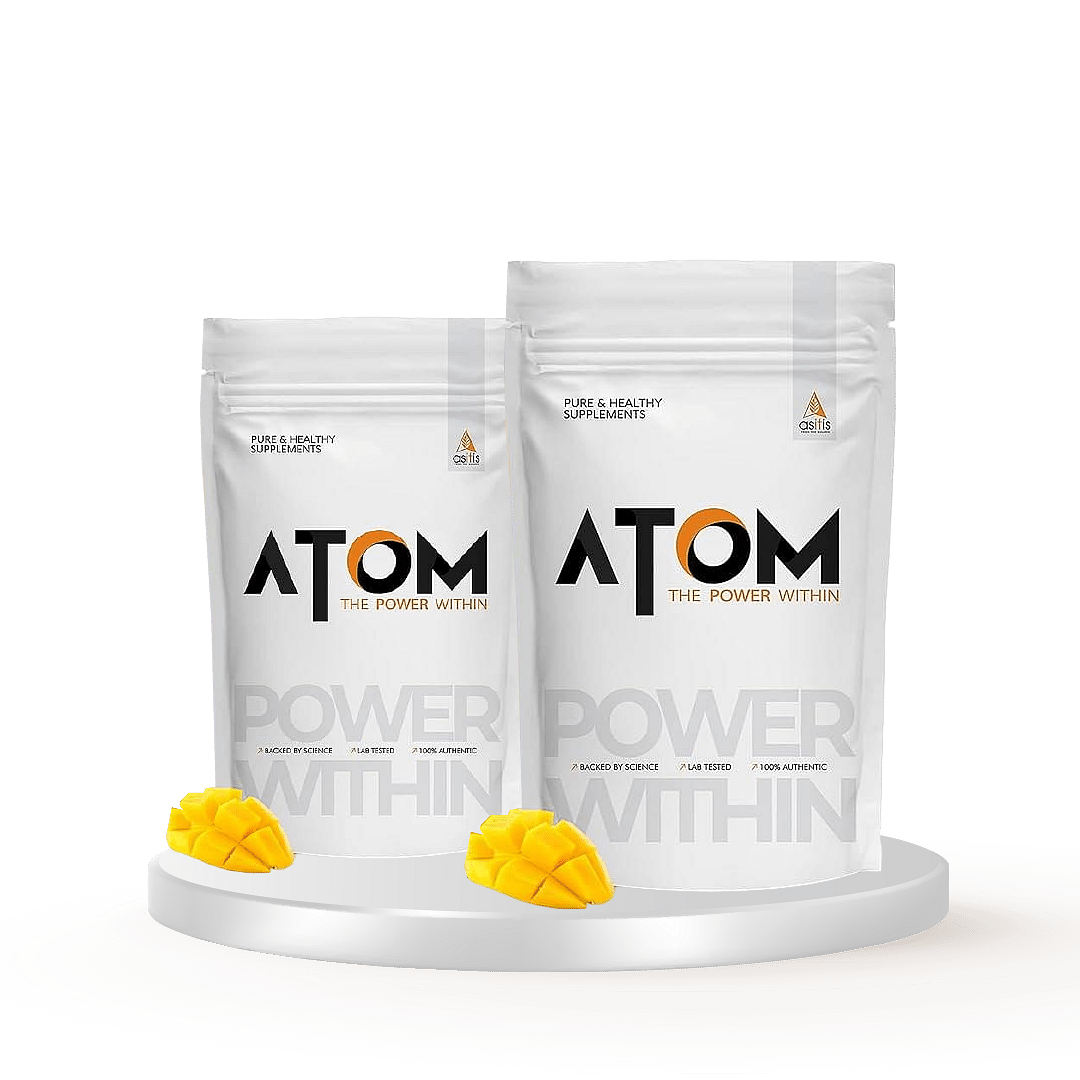 

AS-IT-IS Nutrition ATOM Whey Protein Isolate 1kg | Mango Delight Flavor | 28 Servings | 30g protein | 6.1g BCAA & 13g EAA | Ultra-Pure Fast Acting...