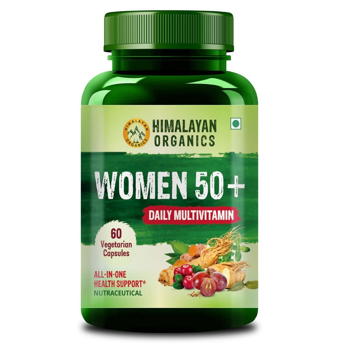 

Himalayan Organics Women 50 Plus Supplement | Daily Multivitamin | All-in-One Health Support | Healthy Ageing in Women (60 Capsules)
