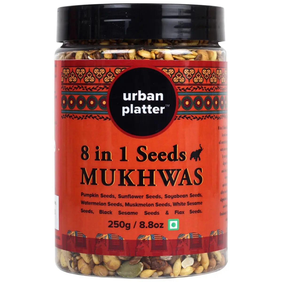 

Urban Platter 8-in-1 Super-Seeds Mix Mukhwas, 250g / 8.8oz [Mouth Freshner, Heart-Healthy Seed Mix]