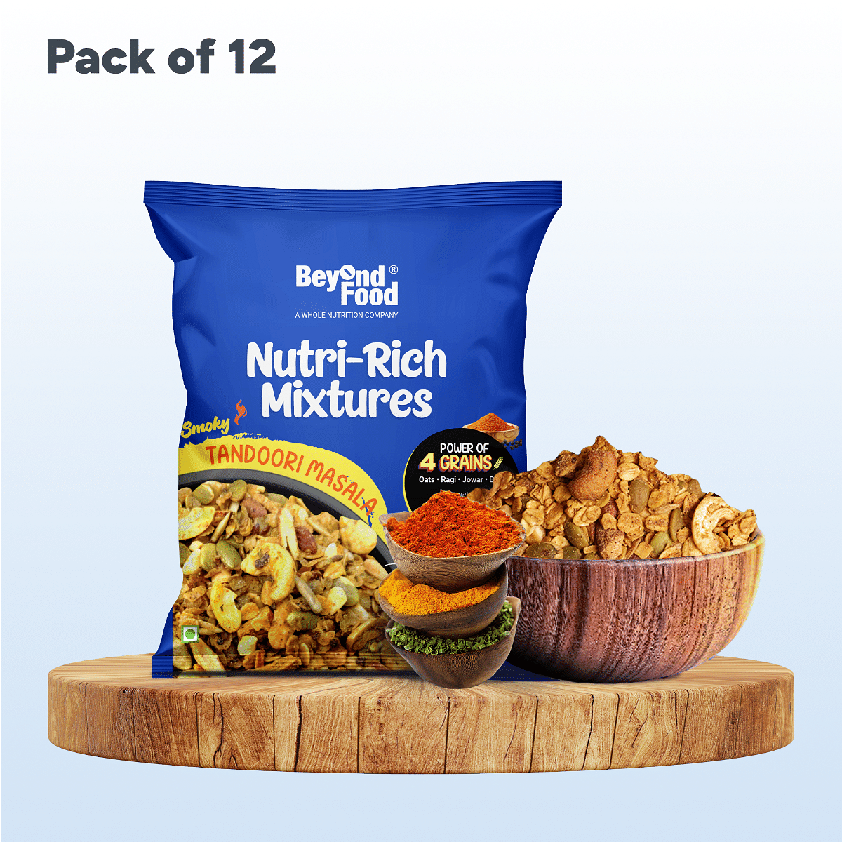 

Beyond Food Nutri Mixtures - Tandoori Masala | Pack Of 12 | 12x30G