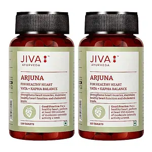 Jiva Ayurveda Arjuna Tablet Promotes Heart Health |120 Tablets |Pack of 2