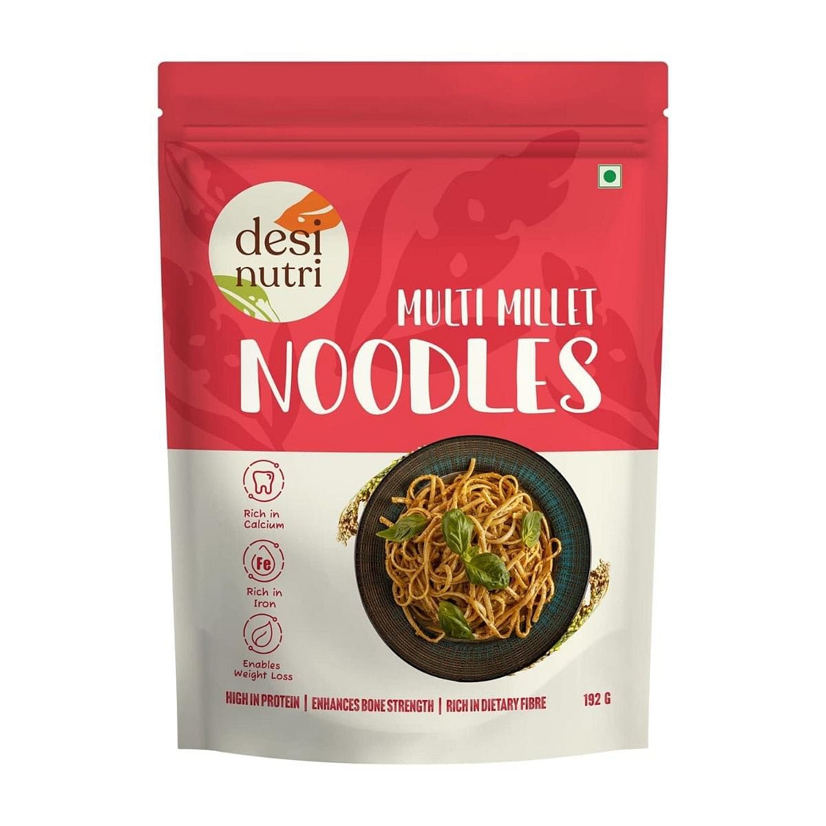 Desi Nutri Multi Millet Noodles | Ready to Eat Noodles | Millet Noodles | Noodles| Rich in Iron & Calcium - 192 gms