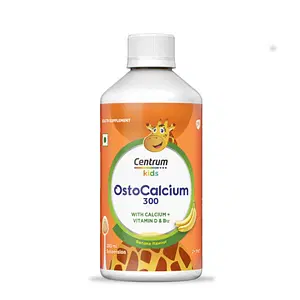 Centrum OstoCalcium 300 Suspension (200 ml)| Vit D & Calcium to support Growth, Strong Bones & Teeth | India's Leading Calcium Supplement