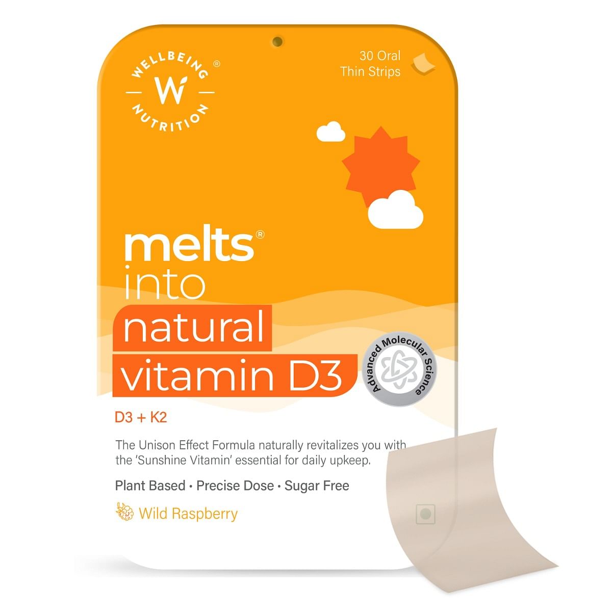 

Wellbeing Nutrition Melts Natural Vitamin D3 + K2 (MK-7) with Organic Virgin Coconut Oil & Astaxanthin, Plant-Based & Vegan for Immunity, Heart, Mu...