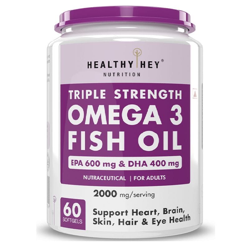 Healthyhey Nutrition Omega 3 Fish Oil Mercury Free Burpless 60 Softgel