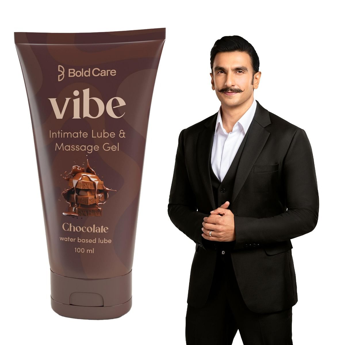 

Bold Care Vibe - Natural Personal Lubricant for Men and Women - Premium Chocolate Flavour, 100ml