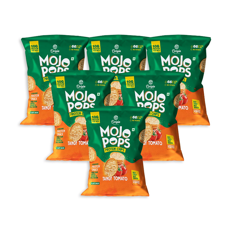 

Origin Nutrition Mojo Pops Plant Based Protein Chips Tangy Tomato Flavour With 10g Protein Per Pack Gluten Free, No Potato, No Artificial Flavours ...
