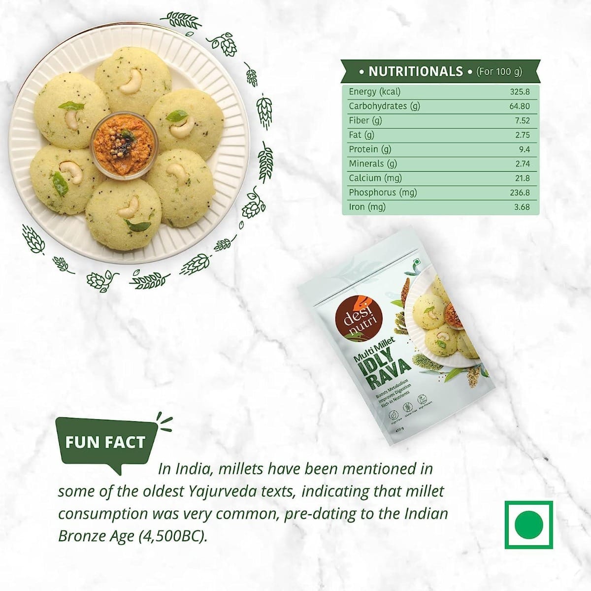 Desi Nutri Multi Millet Idli Rava 450g