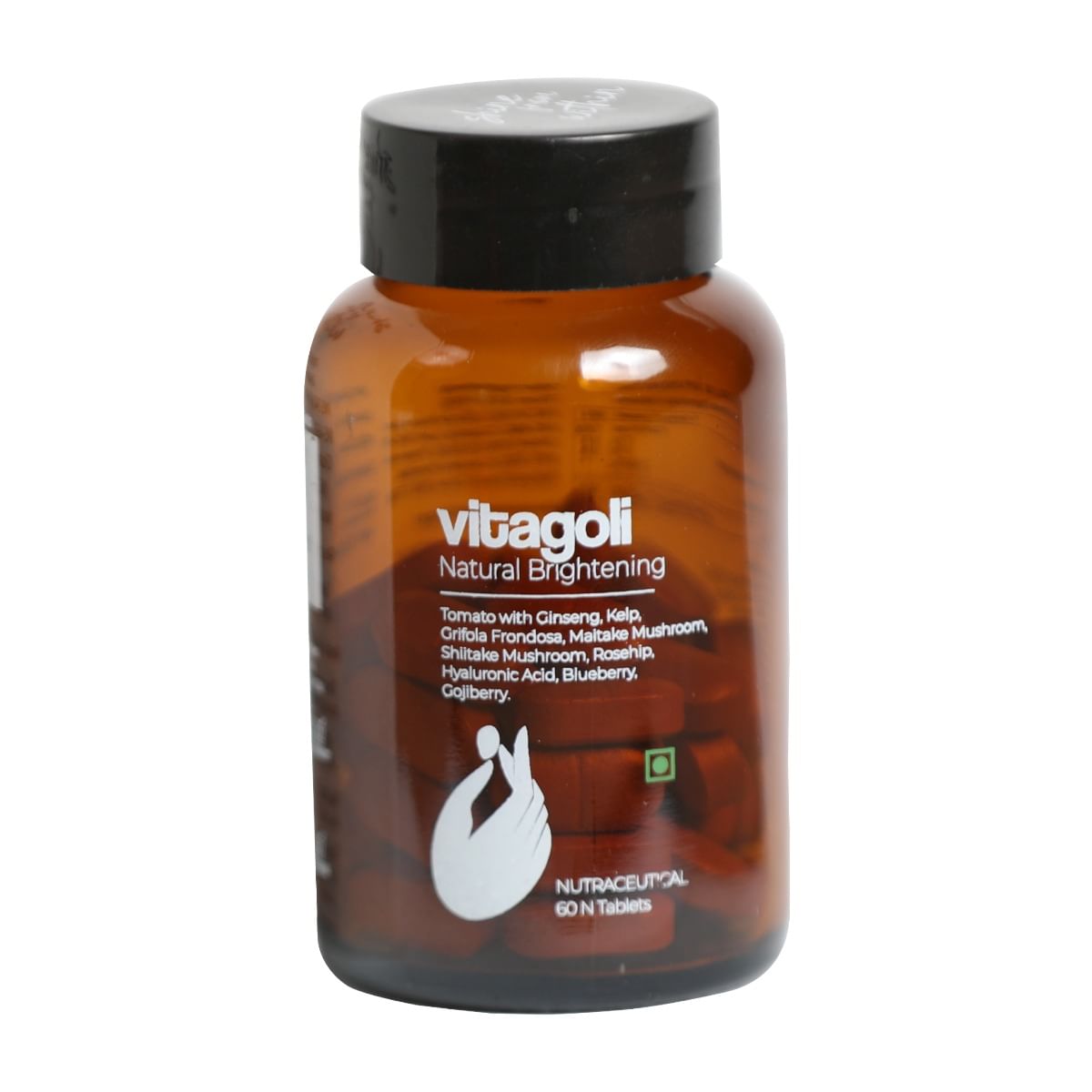 

Vitagoli Natural Brightening | Tomato Fruit Powder with Rosehip, Maitake & Shiitake Mushroom, Hyaluronic Acid, Cranberry & more | Repair Skin Barri...