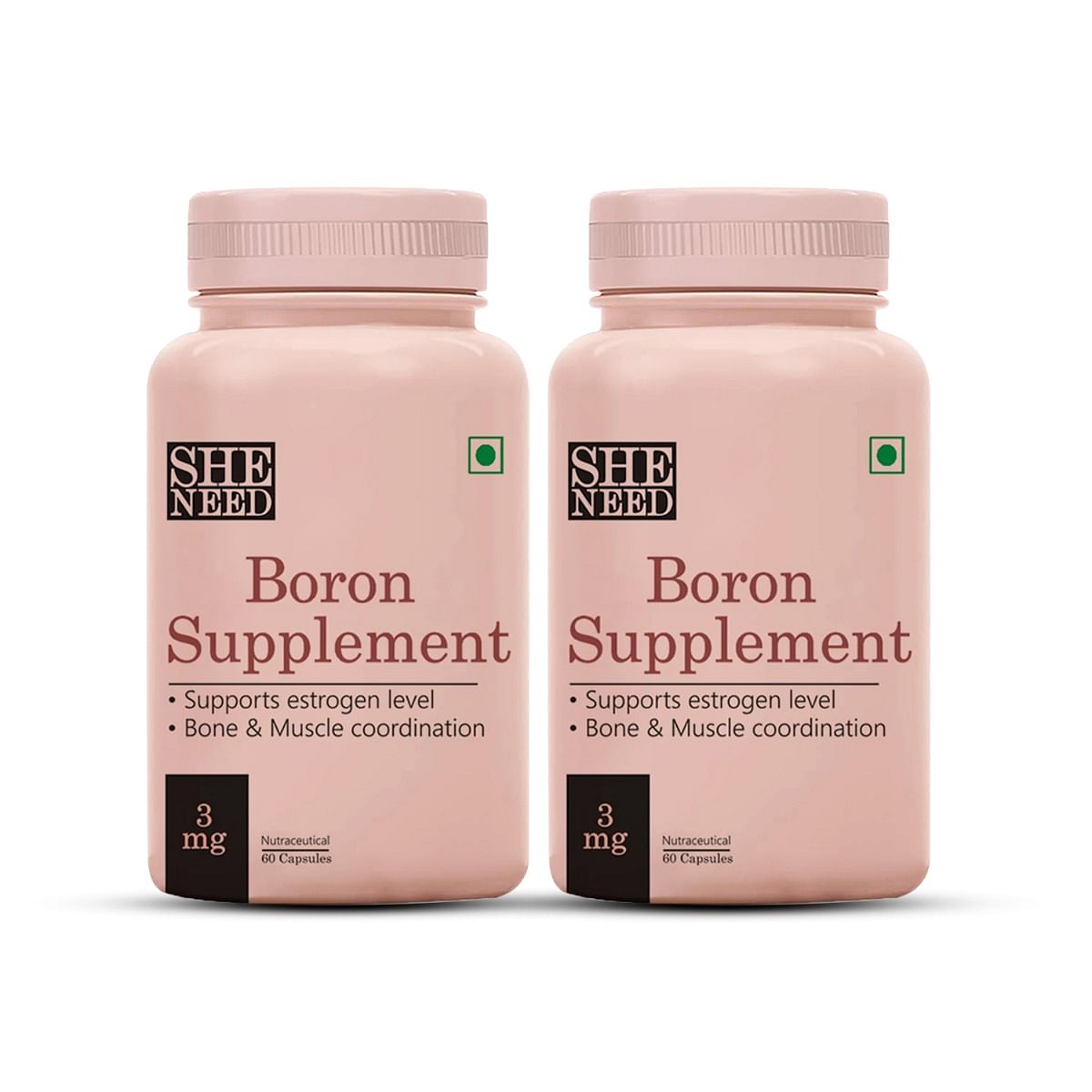

Sheneed Boron Supplement 3Mg for Bone,Muscle Magnesium & Calcium (Pack of 2)