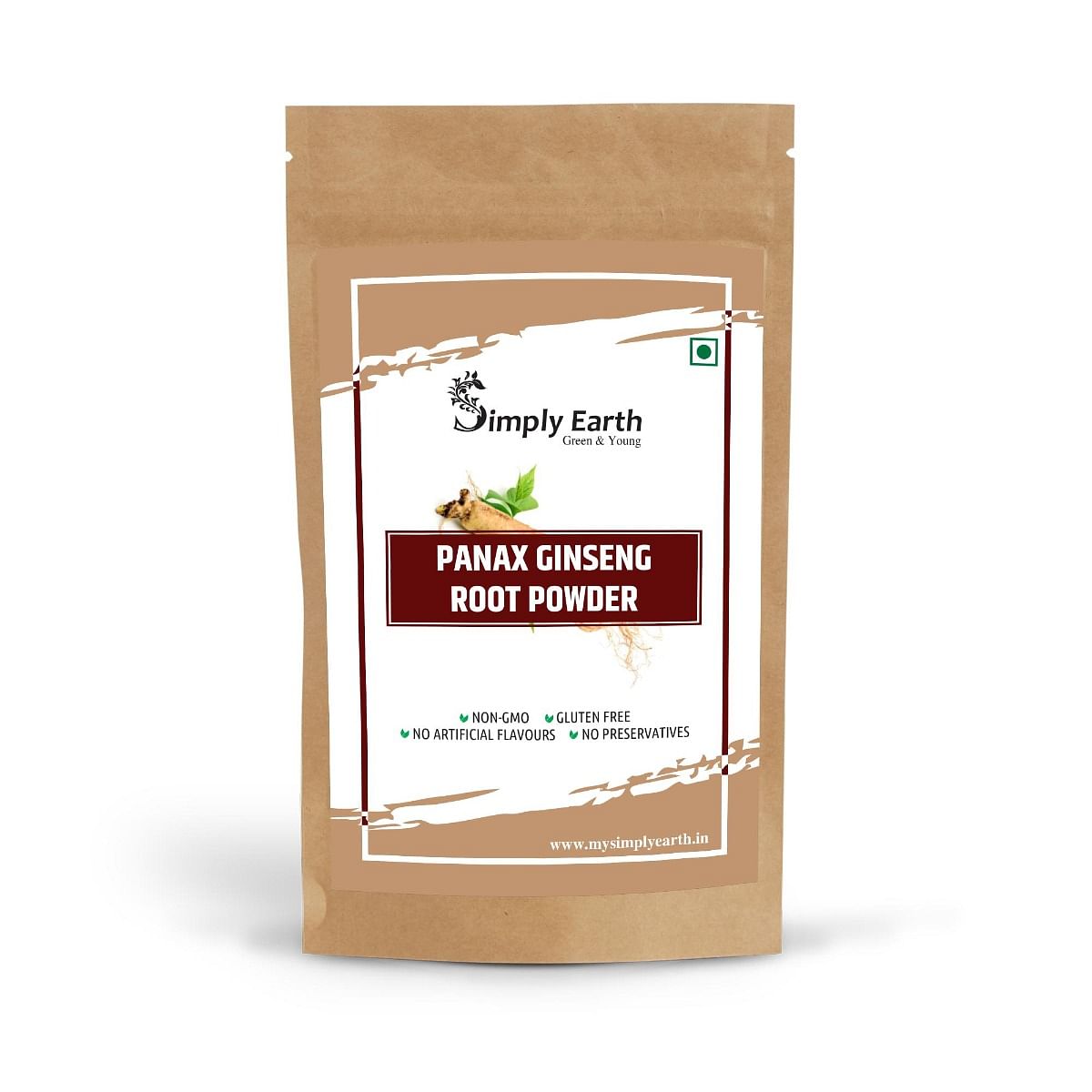 

Simply Earth Panax Ginseng Powder, Korean Red Ginseng, For Immunity, Cognitive Support, Muscle Strength & Energy - 100 gm