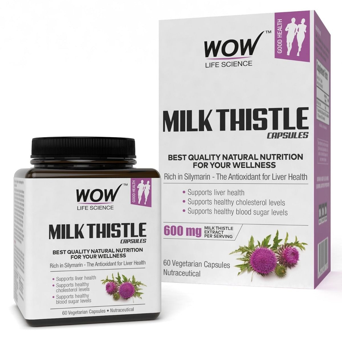 

WOW Life Science Milk Thistle Capsules - 60 Capsules