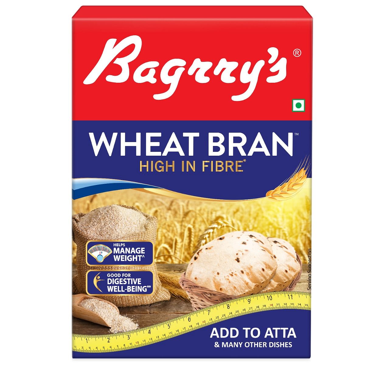 

Bagrry's Wheat Bran 500 gm Box| High in Fibre & Protein | Helps Reduce Cholesterol & Manages Weight | Good Digestive Health