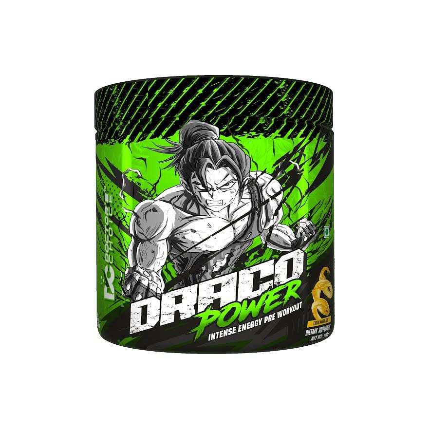 

DC DOCTORS CHOICE Pre Workout Draco Power Extreme Power, Endurance, Energy, Focus, Beta Alanine, Caffeine, L -Citrulline - 20 Serving (Exotic Mango...