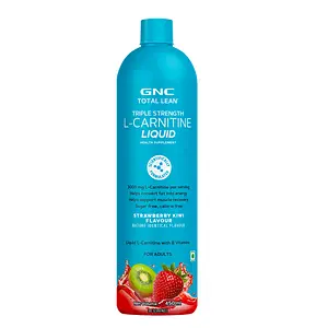 GNC Liquid L-Carnitine 3000mg | Burns Fat for Healthy Weight Loss | Fast Acting with 3X Strength | Speedy Muscle Recovery | Added B Vitamins | Strawberry Kiwi | 450 ml