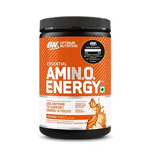 Optimum Nutrition (ON) Amino Energy - Energy Powder with BCAA, Amino Acids, Green Tea & Green Coffee Extract - 30 Servings (Orange Cooler)