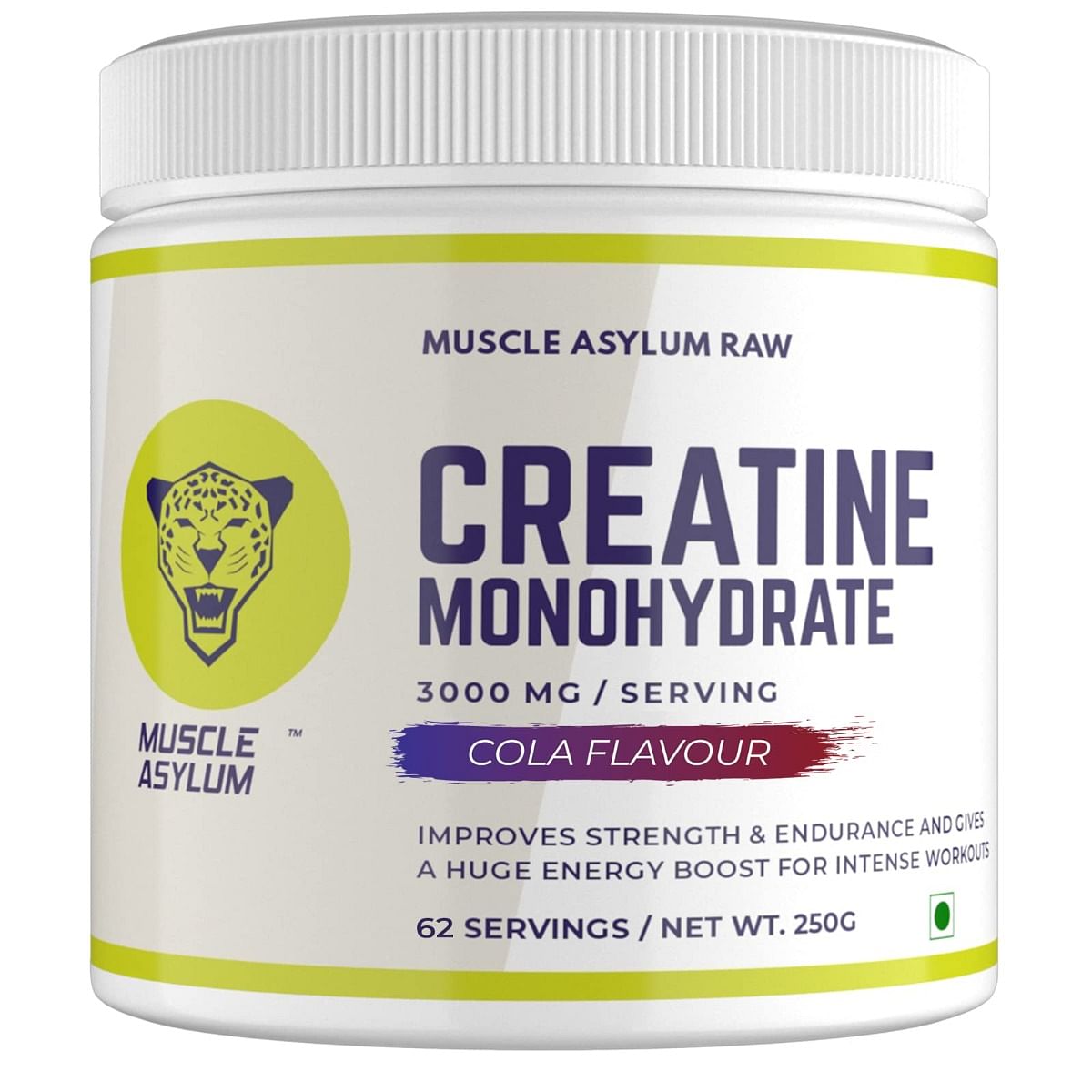 

Muscle Asylum Creatine Monohydrate Powder Cola 250gm - (62 Servings)