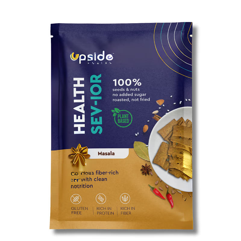 Upside Health Masala Flavour Sev Ribbons 90g | 100% Seeds & Nuts | Diabetes Friendly - Vegan - Gluten Free - All Natural-image-18