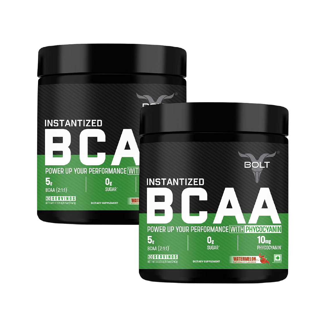 

Bolt Nutrition Bcaa 2:1:1 - 5G Vegan Bcaas, Pre/Intra/Post Workout - 240G, 30 Servings,Watermelon Fizz Pack Of 2